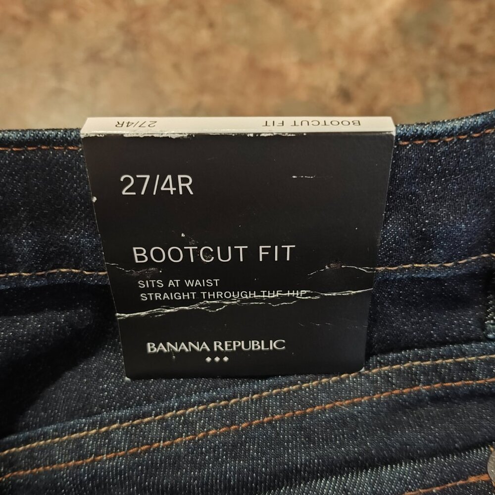 Banana Republic Jeans Womens 27/4R Dark Wash Boot Fit NWT MSRP 79.99 - Picture 9 of 11